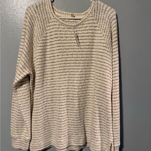 Lou & Grey Cream and Black Knit Sweater